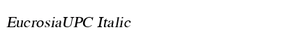EucrosiaUPC Italic Preview