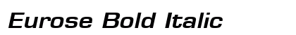 Eurose Bold Italic Preview