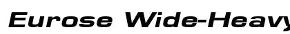 Eurose Wide-Heavy Italic Preview