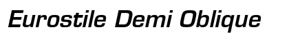 Eurostile Demi Oblique Preview