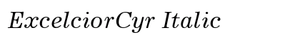 ExcelciorCyr Italic Preview