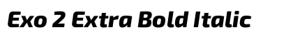 Exo 2 Extra Bold Italic preview