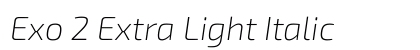 Exo 2 Extra Light Italic preview