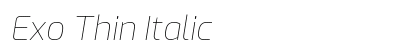Exo Thin Italic preview