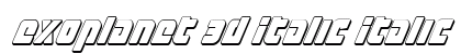 Exoplanet 3D Italic Italic preview
