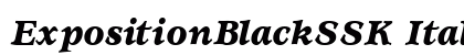 ExpositionBlackSSK Italic preview