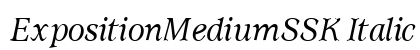 ExpositionMediumSSK Italic preview