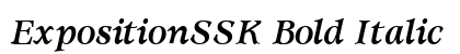ExpositionSSK Bold Italic Preview