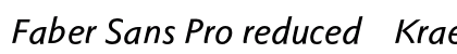 Faber Sans Pro reduced 66 Kraeftig Kursiv Preview