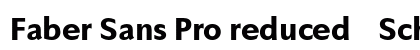 Faber Sans Pro reduced 85 Schwer Preview