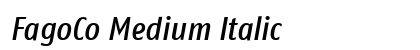 FagoCo Medium Italic Preview