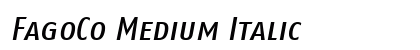 FagoCo Medium Italic Preview