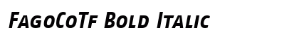 FagoCoTf Bold Italic Preview