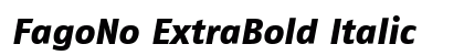 FagoNo ExtraBold Italic preview