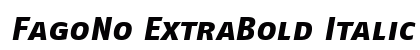 FagoNo ExtraBold Italic preview