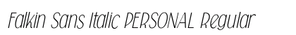Falkin Sans Italic PERSONAL Regular preview