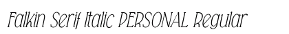 Falkin Serif Italic PERSONAL Regular preview