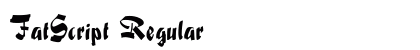 FatScript Regular preview