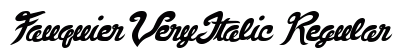 FauquierVeryItalic Regular preview