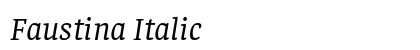 Faustina Italic preview