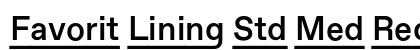 Favorit Lining Std Med Regular Preview