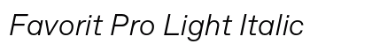 Favorit Pro Light Italic preview
