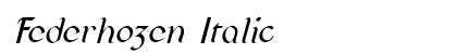 Federhozen Italic preview