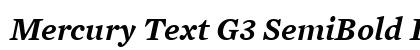 Mercury Text G3 SemiBold Italic Preview