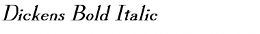 Dickens Bold Italic Font