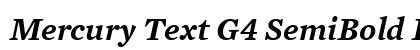 Mercury Text G4 SemiBold Italic Preview