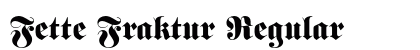 Fette Fraktur Regular Preview