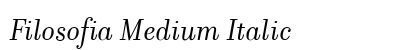 Filosofia Medium Italic Preview