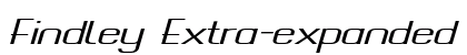 Findley Extra-expanded Italic preview