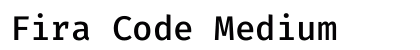 Fira Code Medium preview