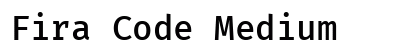Fira Code Medium preview