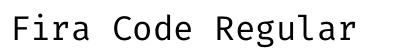 Fira Code Regular Preview