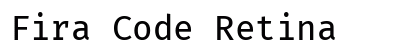 Fira Code Retina Preview