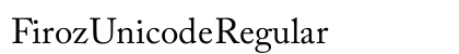 Firoz Unicode Regular preview