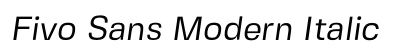 Fivo Sans Modern Italic Preview