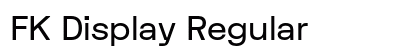 FK Display Regular preview