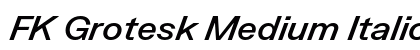 FK Grotesk Medium Italic Preview