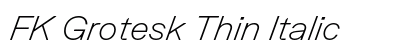 FK Grotesk Thin Italic Preview