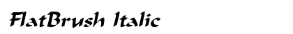FlatBrush Italic Preview