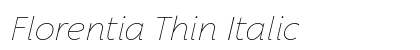 Florentia Thin Italic Preview