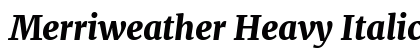 Merriweather Heavy Italic Preview