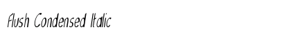 Flush Condensed Italic Preview