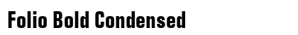 Folio Bold Condensed Preview