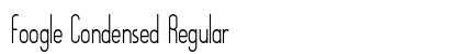 Foogle Condensed Regular Preview