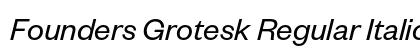 Founders Grotesk Regular Italic preview