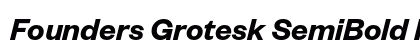 Founders Grotesk SemiBold Italic preview
